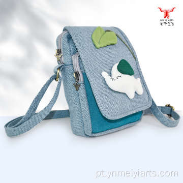 Mei Yi Arts Cartoon Elefante Flip Top Bolsa Crossbody